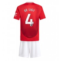 Manchester United Matthijs de Ligt #4 Domaci Dres za djecu 2024-25 Kratak Rukav (+ Kratke hlače)